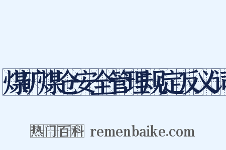 煤矿煤仓安全管理规定反义词是什么意思的图片